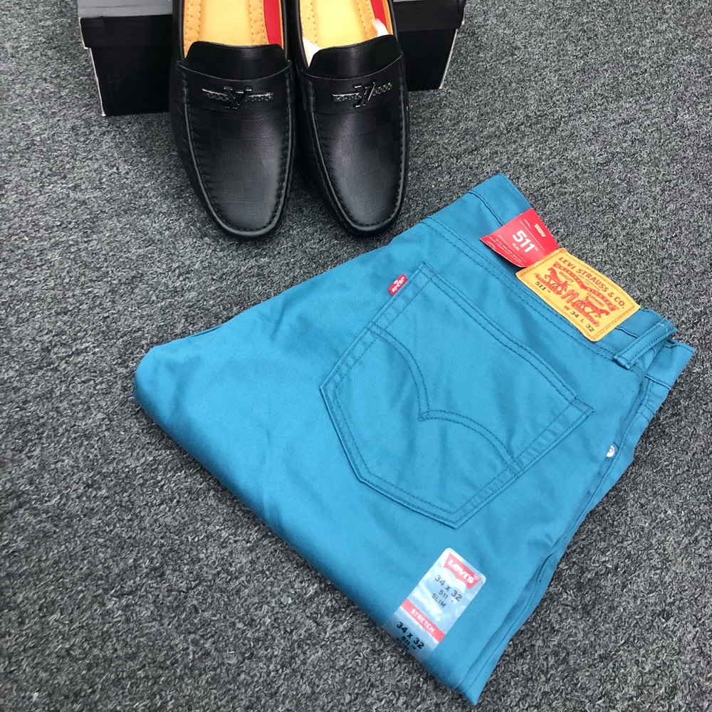 Levi’s 511 Stretch 34x32 Aqua Blue Jeans